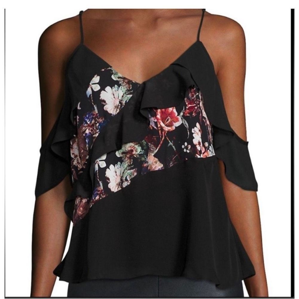 Parker Silk Printed V-Neck Blouse